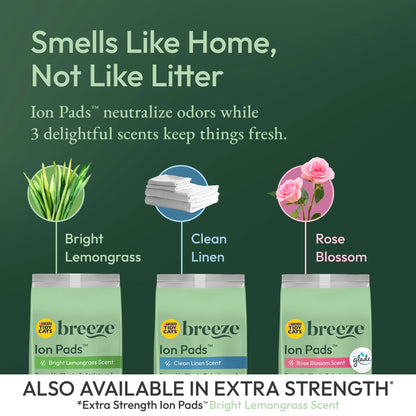 Purina  Breeze Bright Lemongrass Scented Ion Cat Litter Pads Refill Pack