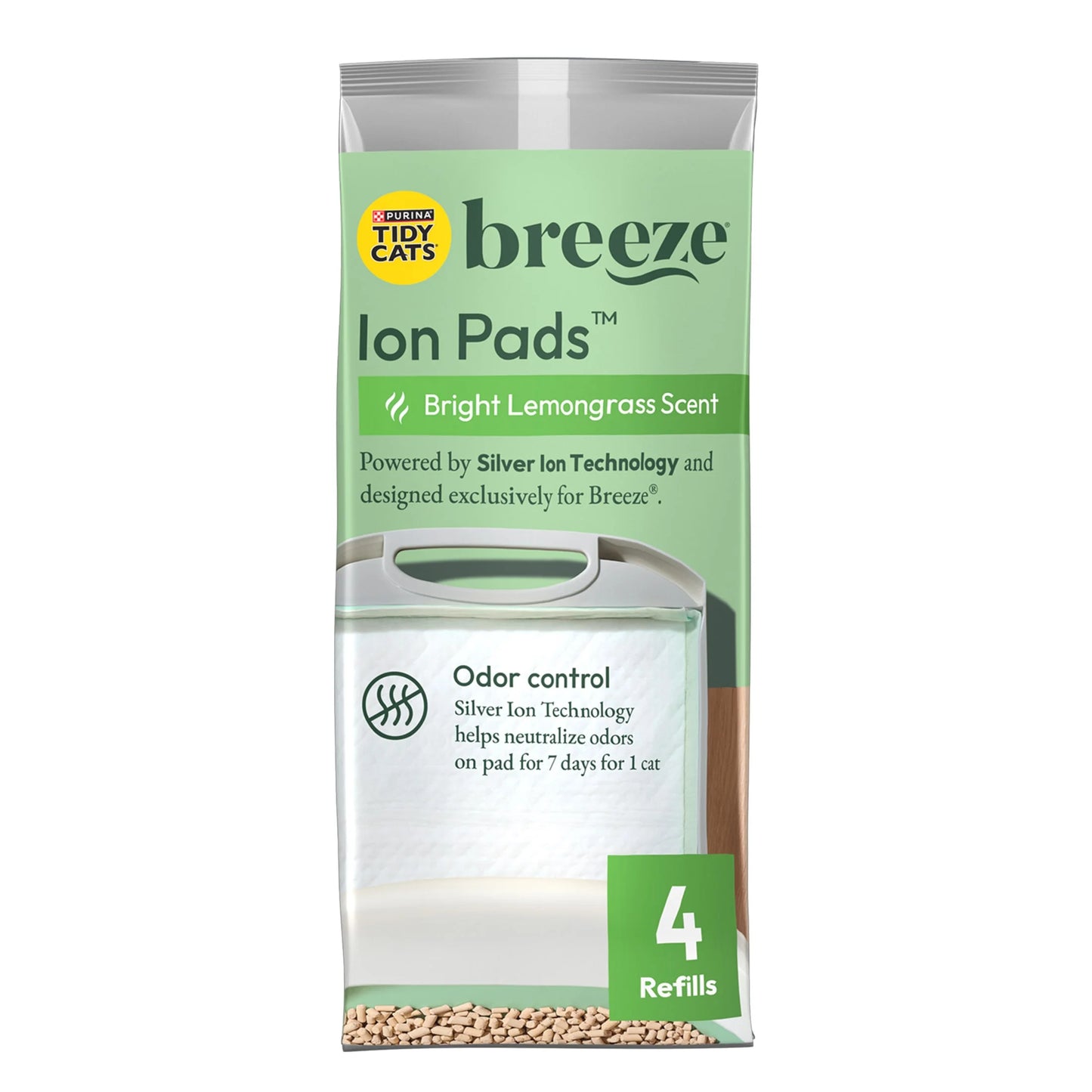 Purina  Breeze Bright Lemongrass Scented Ion Cat Litter Pads Refill Pack
